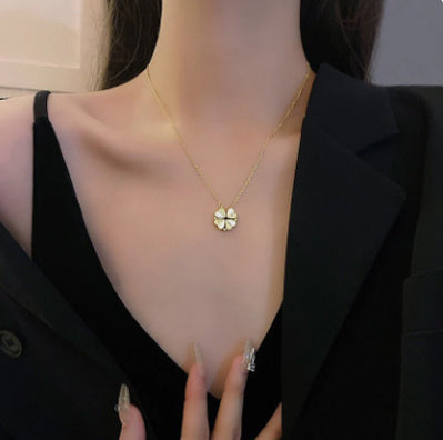 Stainless Steel Crystal Heart Necklace