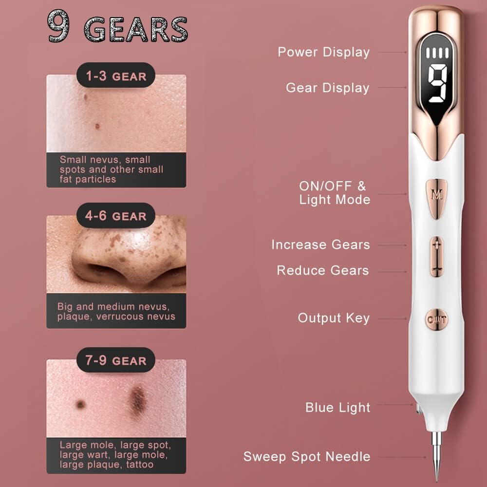 Laser Mole Removal Pen | Plasma Wart, Freckle, Skin Tag & Tattoo Spot Remover Tool | Electric Beauty Skin Care Device