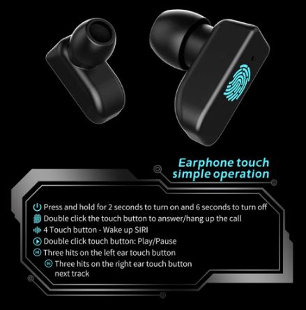 2-in-1 Hi-Fi Wireless Earphones & Menโs Smart Watch