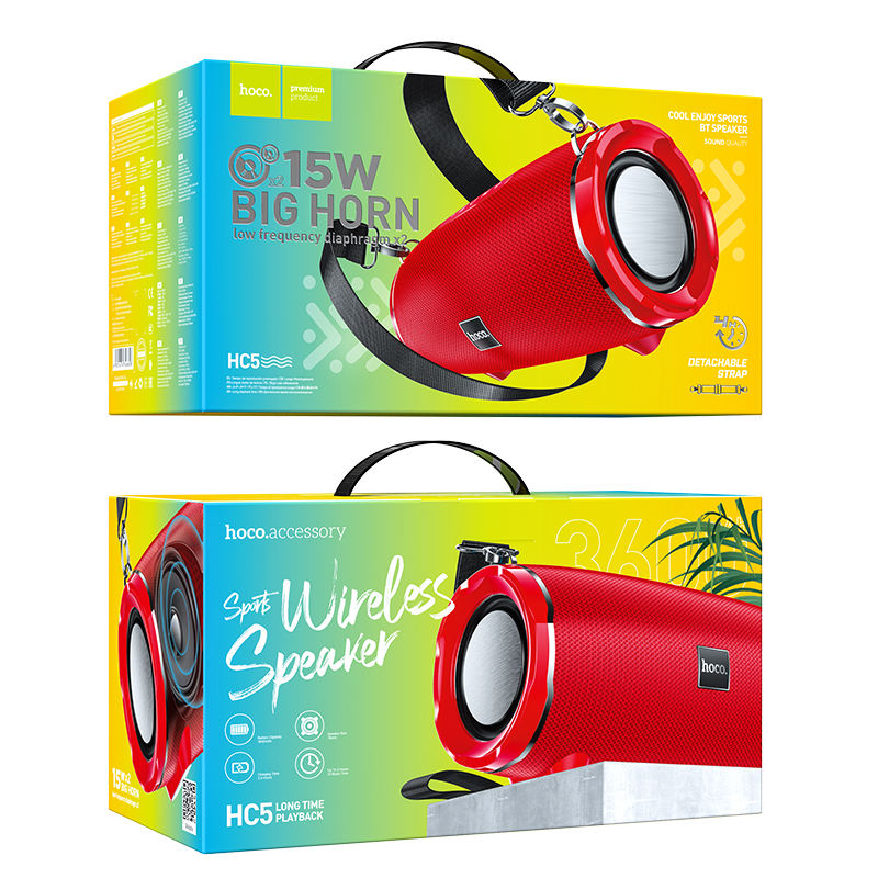 HOCO Sports BT Wireless Speaker Support Aux Modes (Available in Multi-Colors)