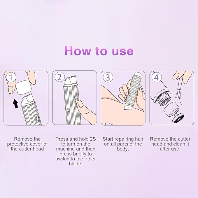 2-in-1 Portable Ladies Shaver
