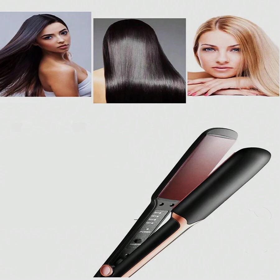 2-in-1 Ceramic Iron | Adjustable Temp & Anti-Frizz Styling Tool