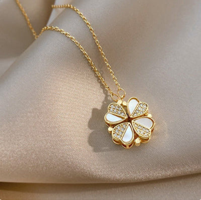 Stainless Steel Crystal Heart Necklace