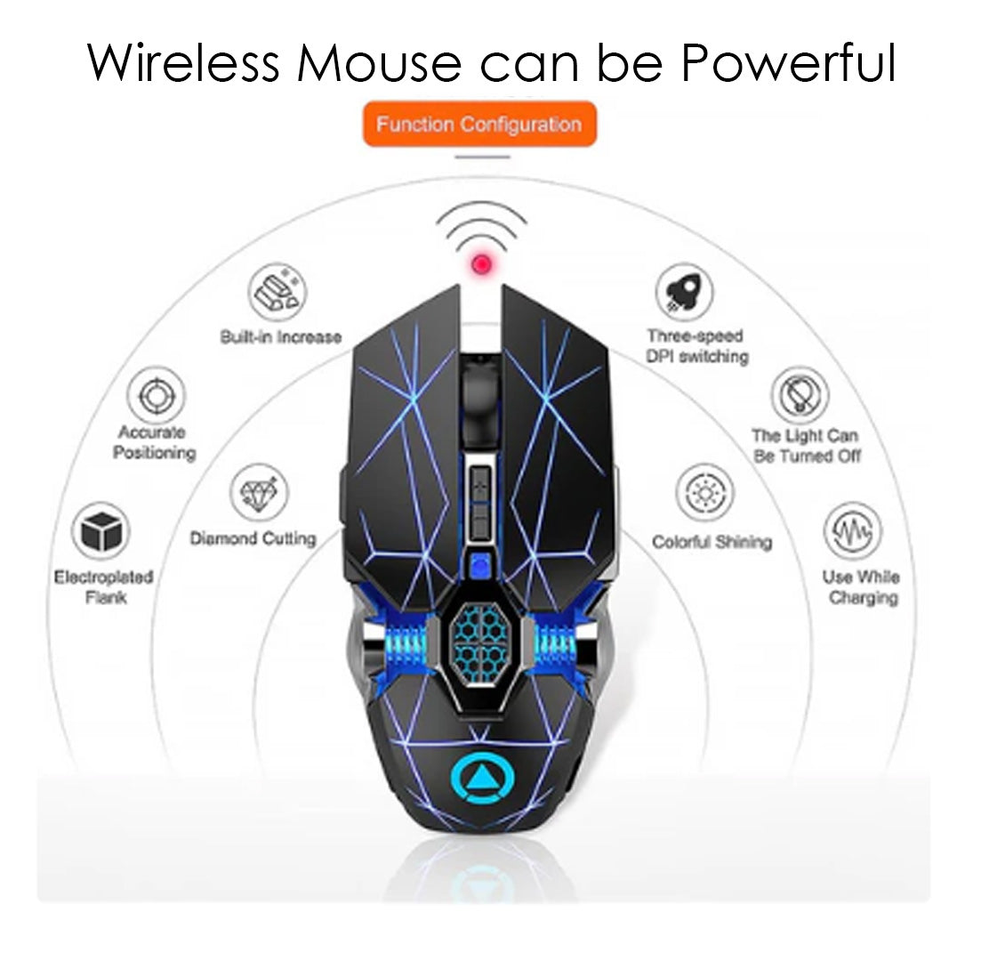 A7 Silver Eagle – Silent Rechargeable Wireless Mouse
