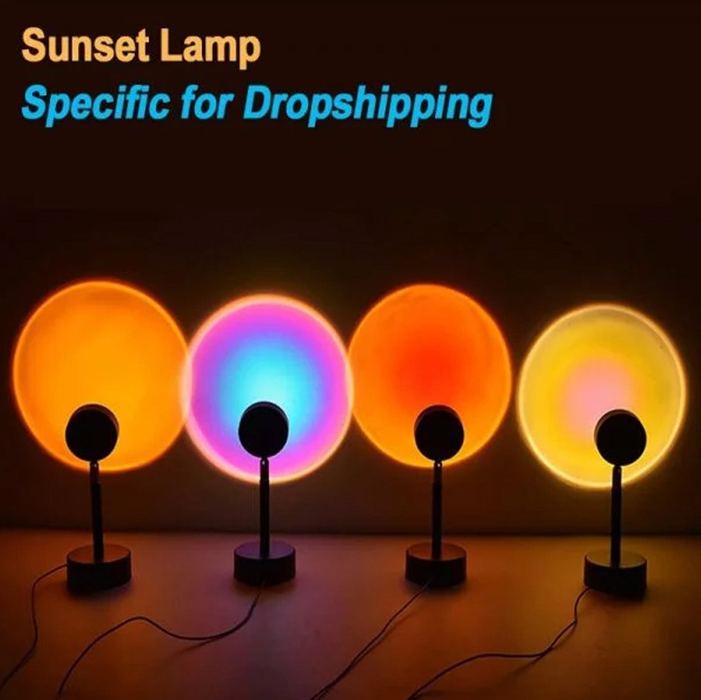 Sunset Lamp Q-08 | Remote-Controlled LED Mood Lamp for Warm Home Atmosphere