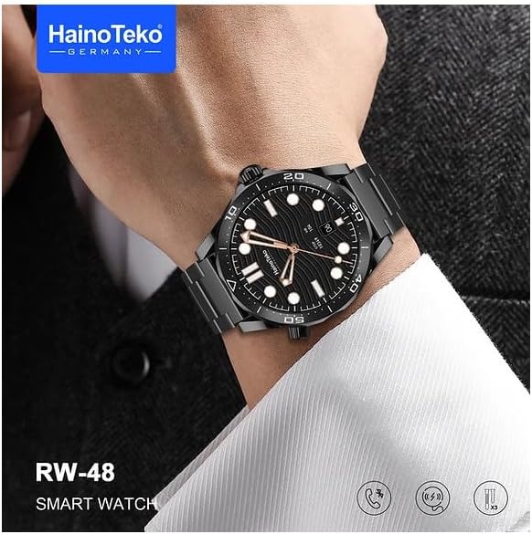 Haino Teko RW48 – Stylish AMOLED Smart Watch (3-Strap Set)