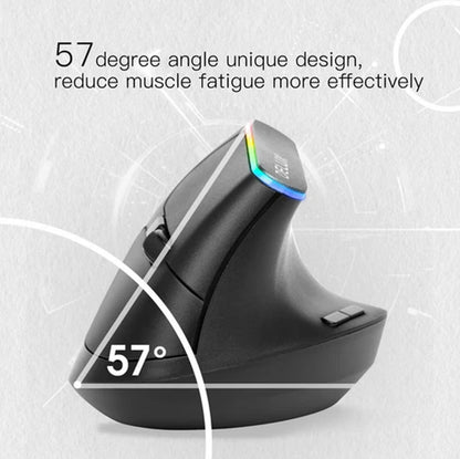 M618C RGB Vertical Wireless Mouse – Ergonomic Hand-Held Design for Pain-Free Control