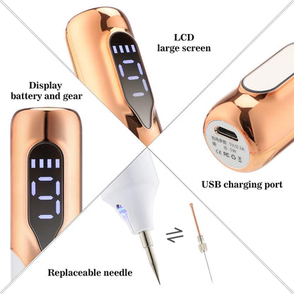 Laser Mole Removal Pen | Plasma Wart, Freckle, Skin Tag & Tattoo Spot Remover Tool | Electric Beauty Skin Care Device