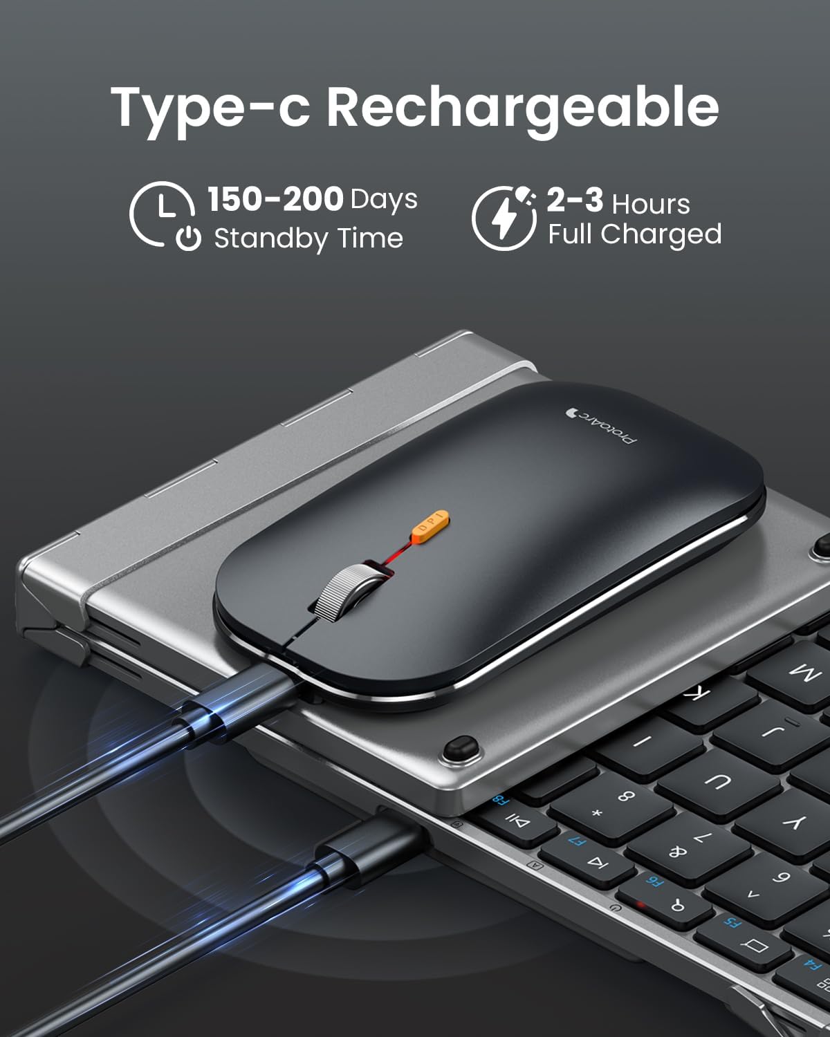 Foldable Wireless Bluetooth Keyboard