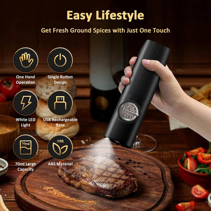 Rechargeable Electric Pepper And Salt Grinder