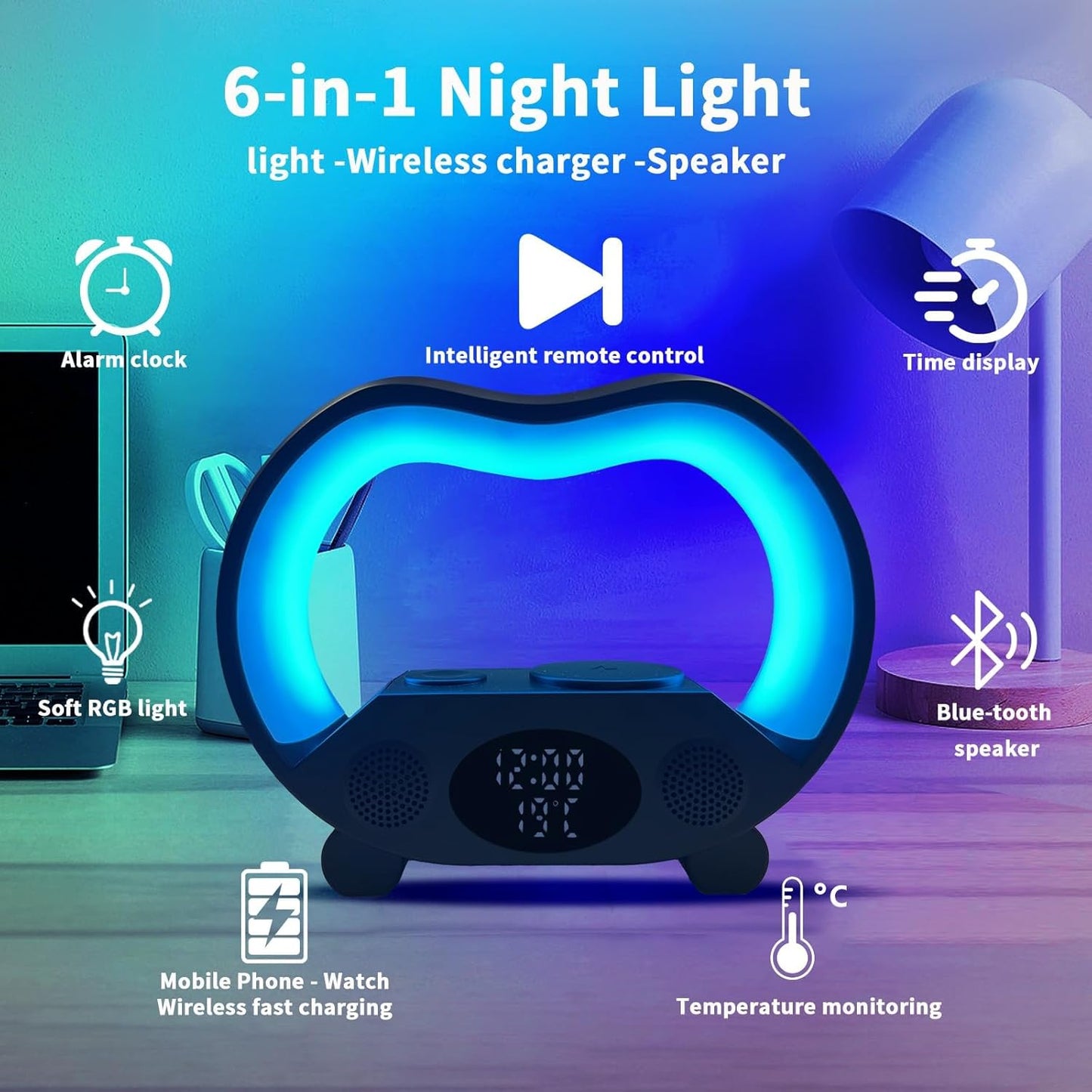 6-in-1 Smart LED Ambience Lamp