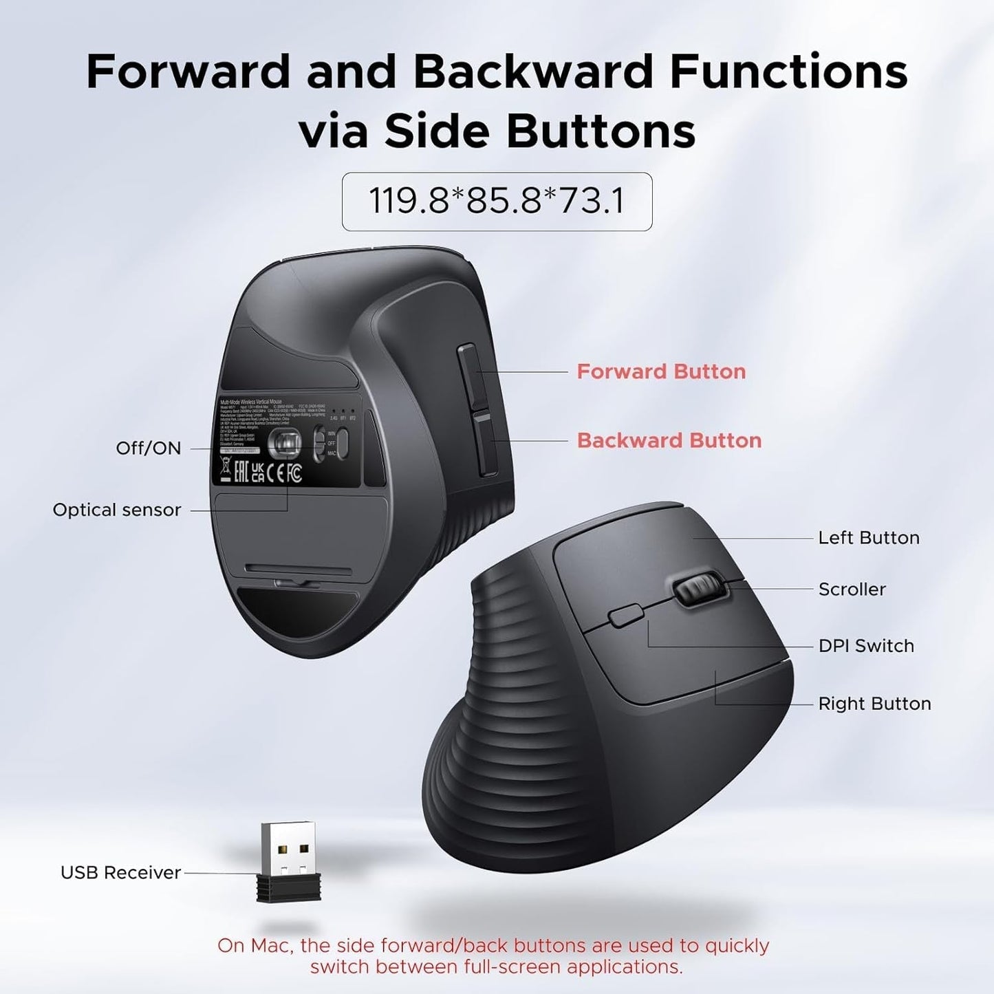 M618 Wireless Vertical Mouse
