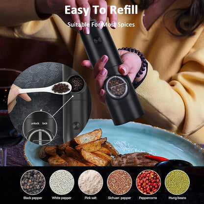 Rechargeable Electric Pepper And Salt Grinder