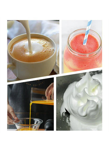 Electric Milk Frother – Creamy Latte Maker & Beverage Mixing Cup