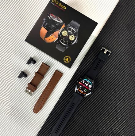 2-in-1 Hi-Fi Wireless Earphones & Men’s Smart Watch