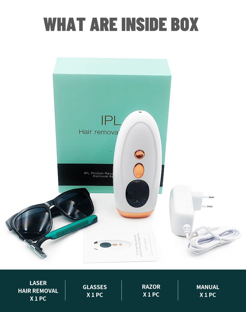 2-in-1 IPL Hair Removal & Photon Rejuvenation (Available in White and Green Color)
