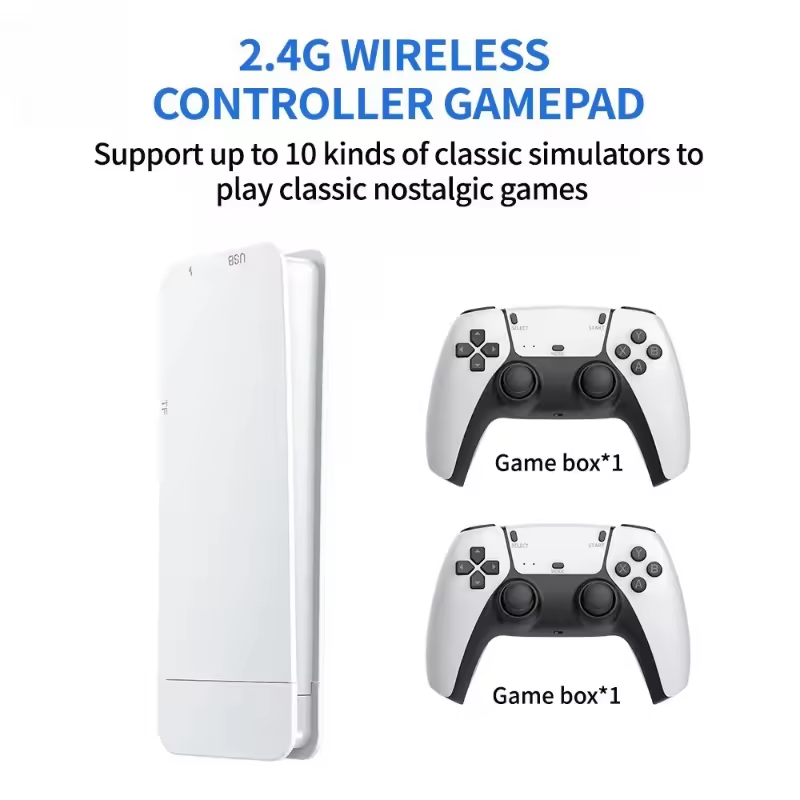 2.4G Wireless Game Console – Retro Games, Dual Controllers & HD Streaming