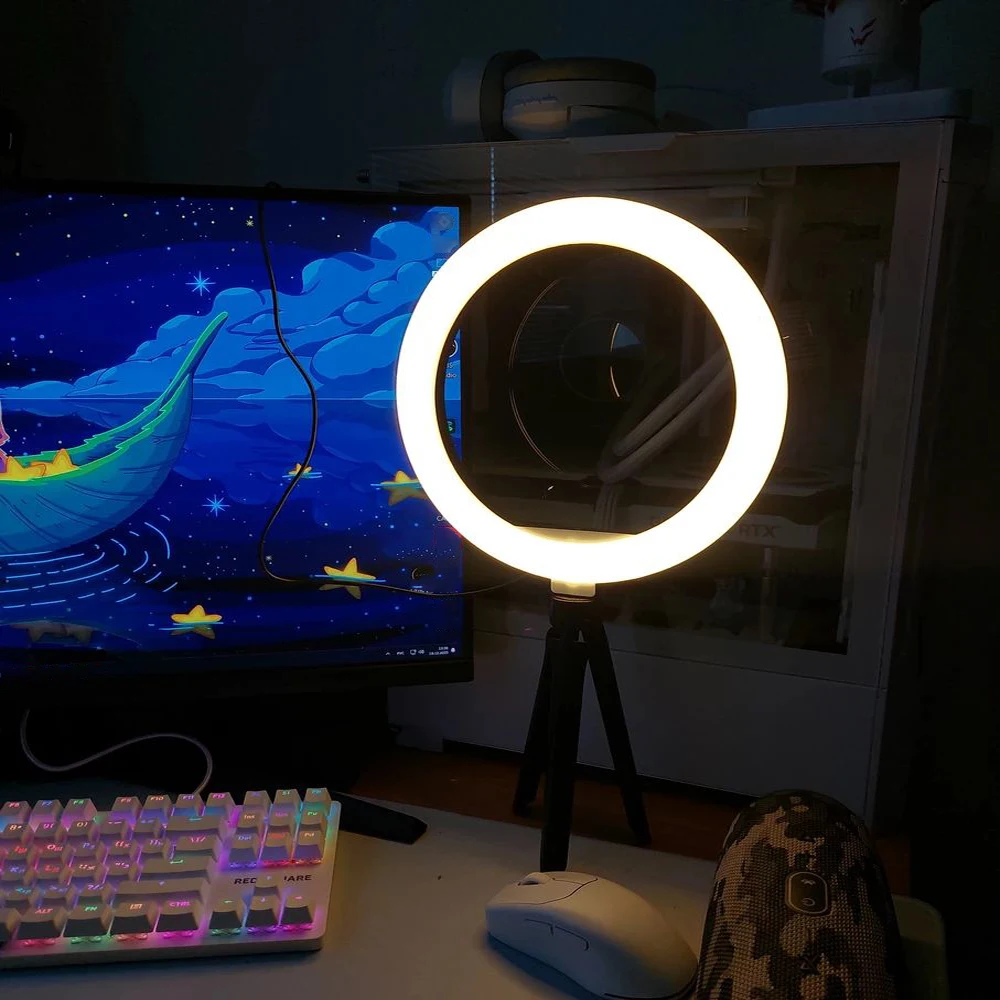 LED Ring Light | Tripod | Adjustable Lighting for Video & Makeup
