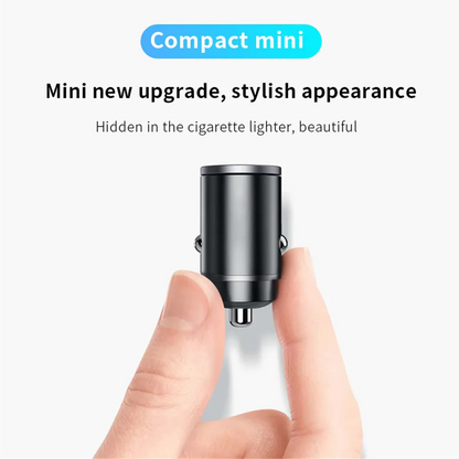 Mini Car Charger | Fast USB-C PD & QC3.0 Charging for iPhone, Samsung, Xiaomi, Huawei