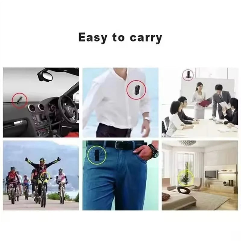 Portable Mini HD Body Cam | Nanny Cam & Security DVR | Wearable Video Recorder for Home & Office
