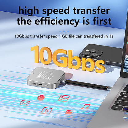 Magnetic NVMe SSD Enclosure, 100W PD, Type-C, Works with iPhone & Mac!