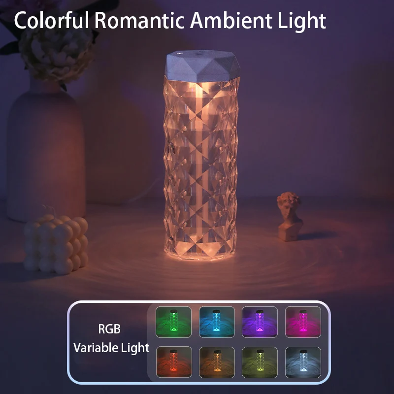 USB Air Humidifier & Aroma Diffuser - RGB Ambient Light for Car, Home & Bedroom