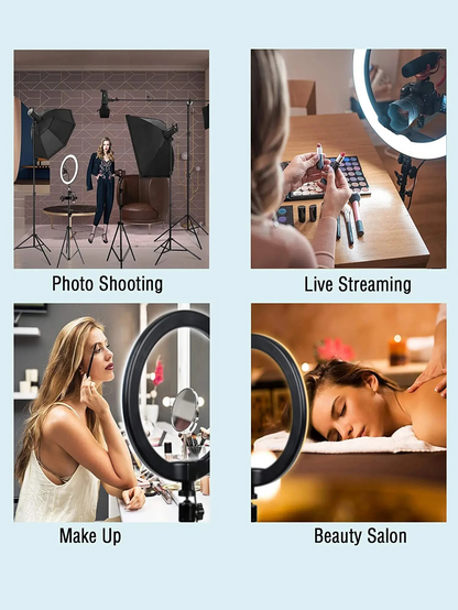 LED Ring Light | Tripod | Adjustable Lighting for Video & Makeup