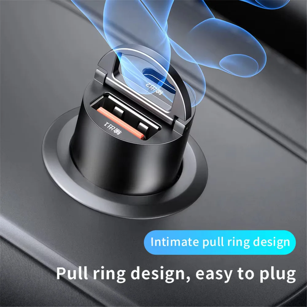 Mini Car Charger | Fast USB-C PD & QC3.0 Charging for iPhone, Samsung, Xiaomi, Huawei