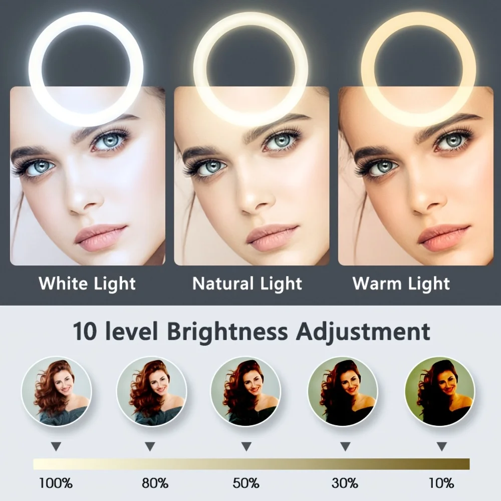 LED Ring Light | Tripod | Adjustable Lighting for Video & Makeup