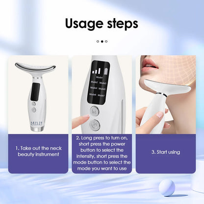 LED Neck & Face Massager 💎 7-Color Photon Therapy