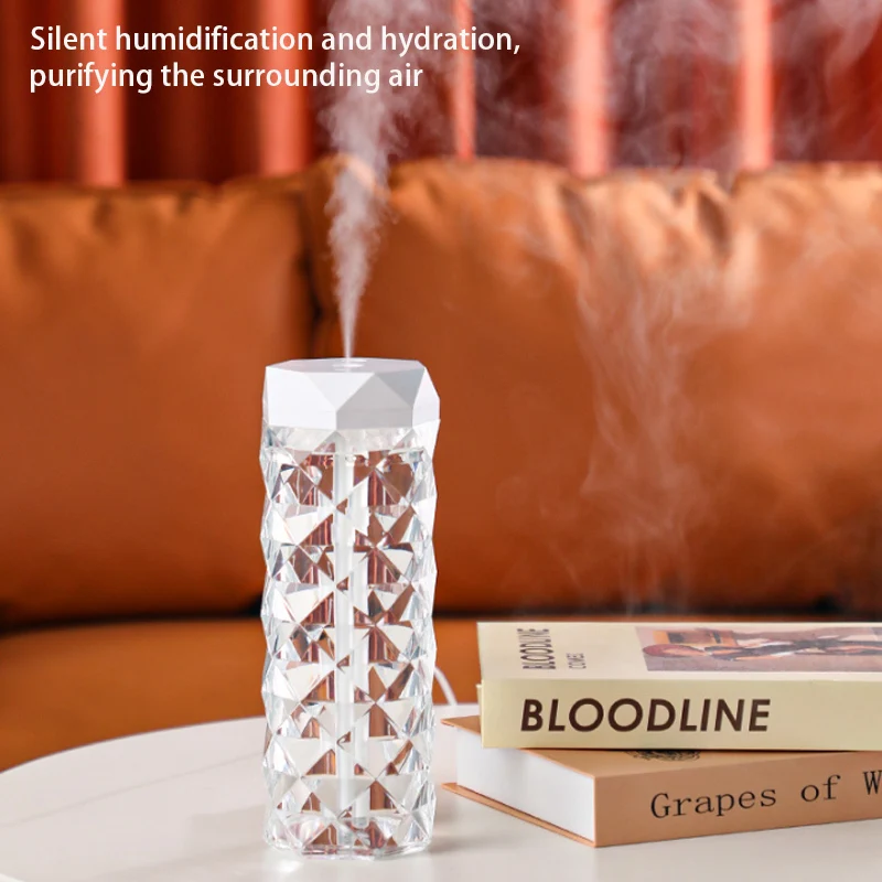 USB Air Humidifier & Aroma Diffuser - RGB Ambient Light for Car, Home & Bedroom