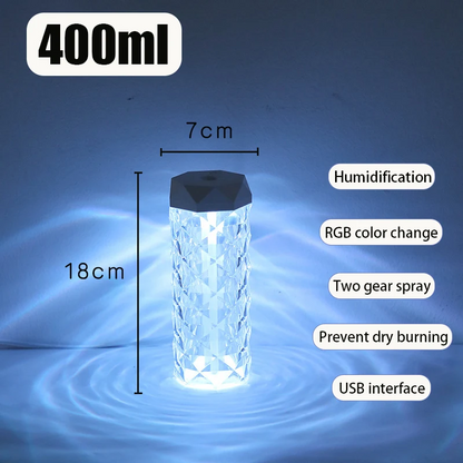 USB Air Humidifier & Aroma Diffuser - RGB Ambient Light for Car, Home & Bedroom