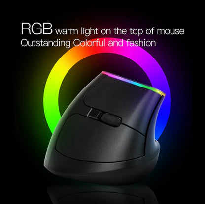 M618C RGB Vertical Wireless Mouse – Ergonomic Hand-Held Design for Pain-Free Control