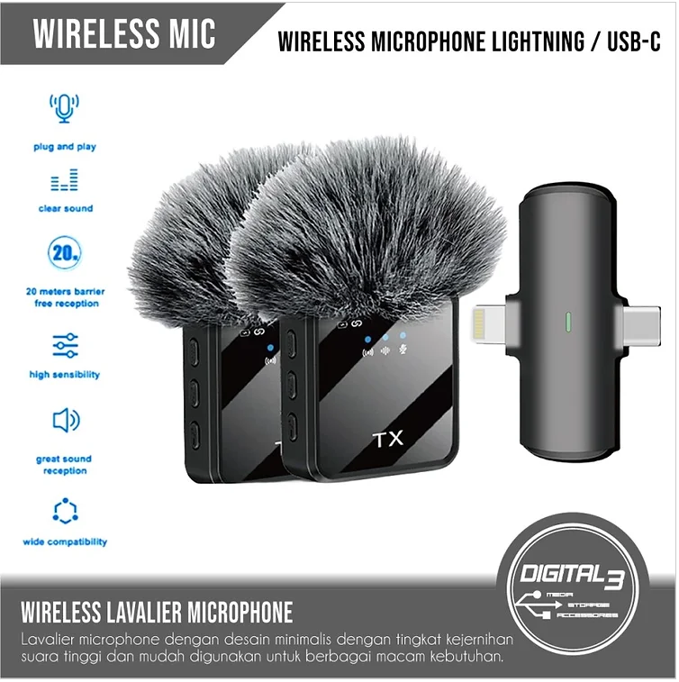 Mini Wireless Lavalier Microphone