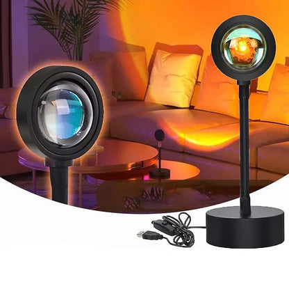 Sunset Lamp Q-08 | Remote-Controlled LED Mood Lamp for Warm Home Atmosphere