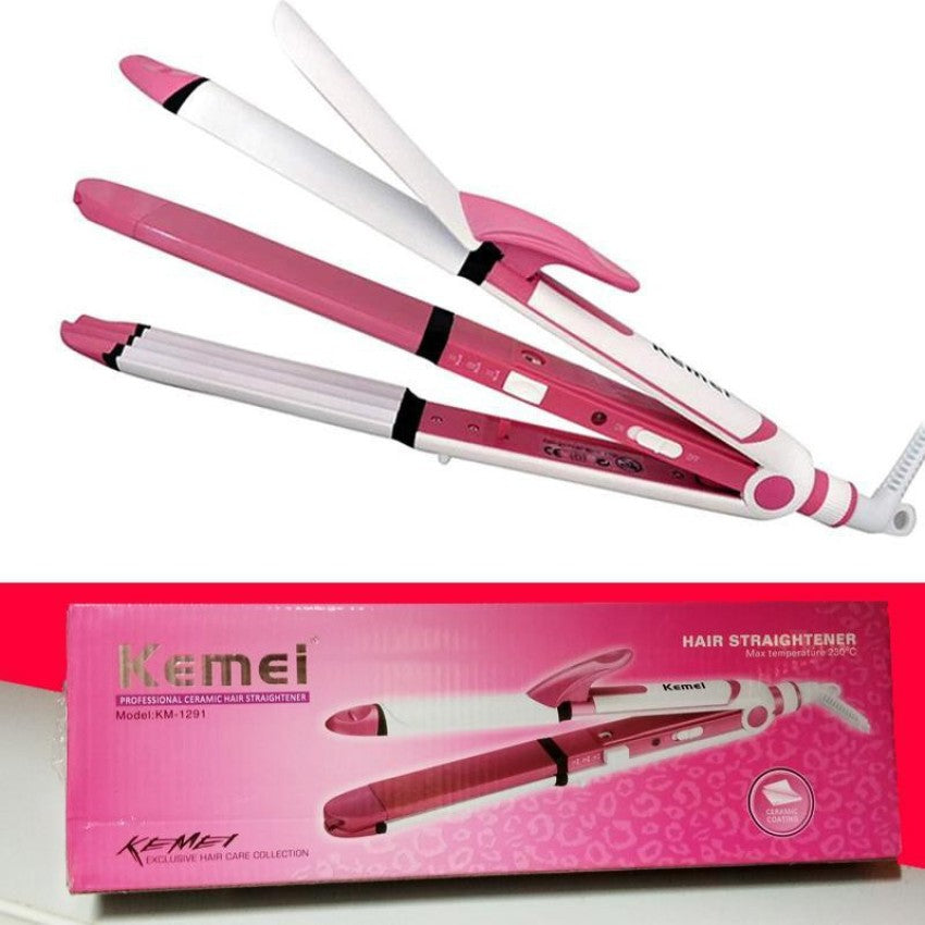 3-in-1 Hair Straightener – Straighten, Curl & Volumize with One Tool