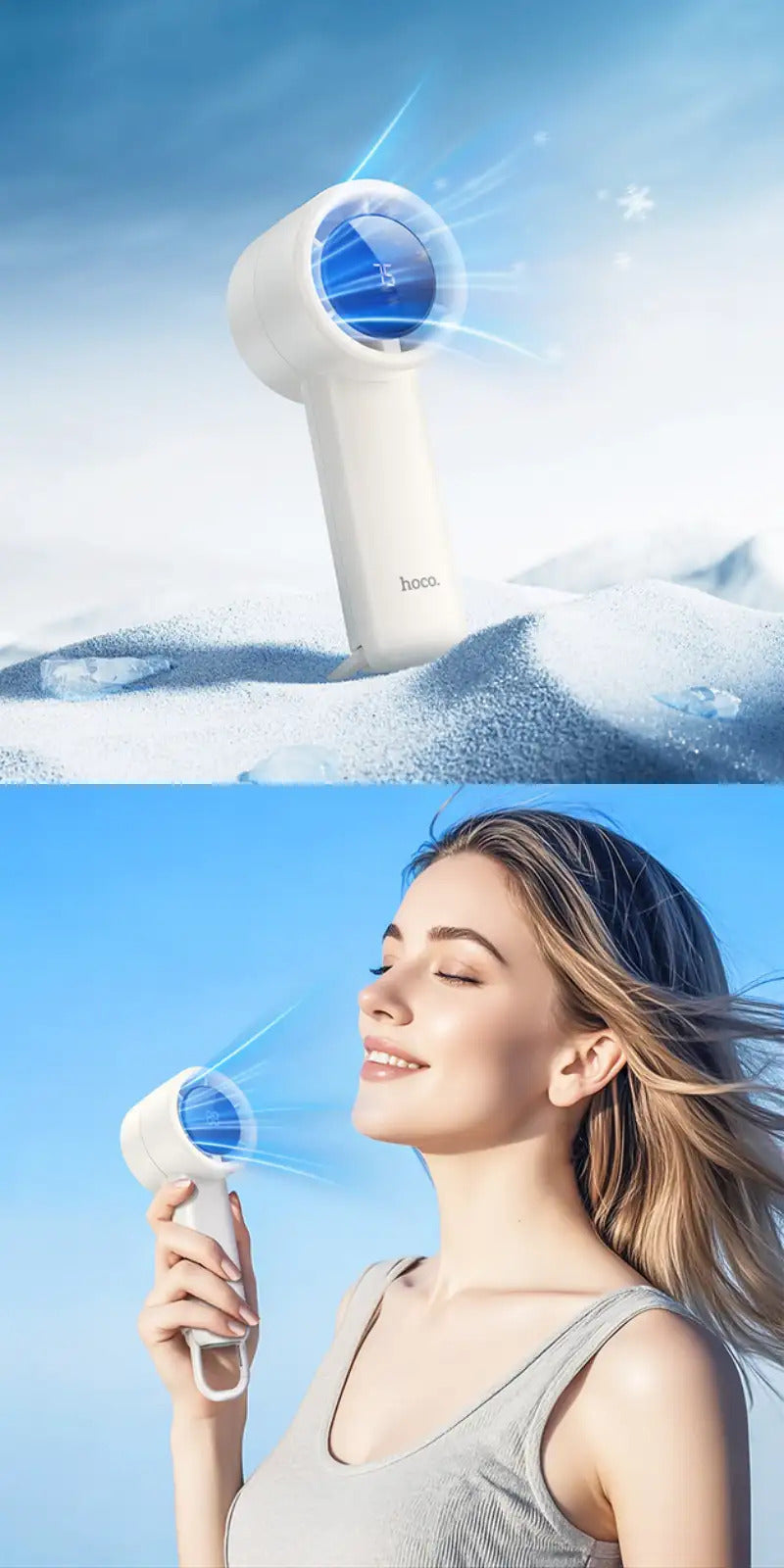 Portable Ceiling & Neck Fan | USB Rechargeable, Small, Digital Display, Office & Outdoor (Available in Multi-Colors)