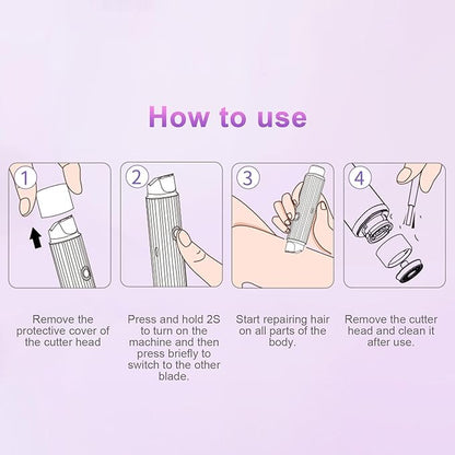 2-in-1 Portable Ladies Shaver